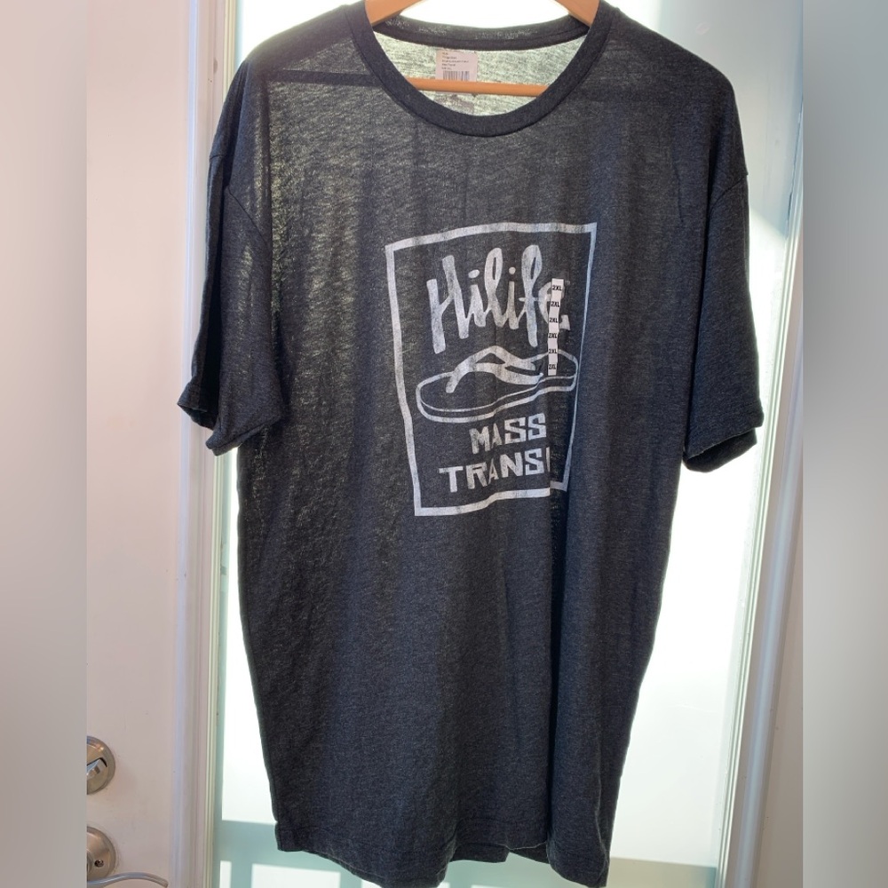 New HILife Clothing Men’s T-shirt Mass Transit XXL Vintage Black Aloha surf